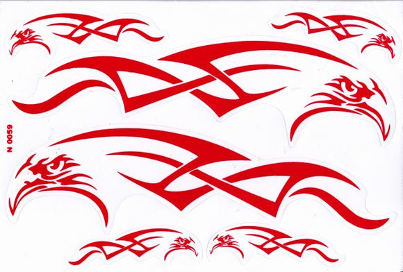 Eagle flames fire red sticker motorcycle scooter skateboard car tuning model building self-adhesive 328