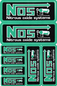 NOS NOS green logo sticker motorcycle scooter skateboard car tuning model building self-adhesive 331