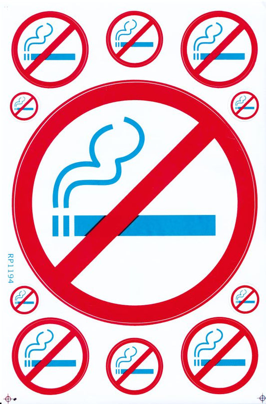 Prohibited smoking cigarettes sticker motorcycle scooter skateboard car tuning self-adhesive 334