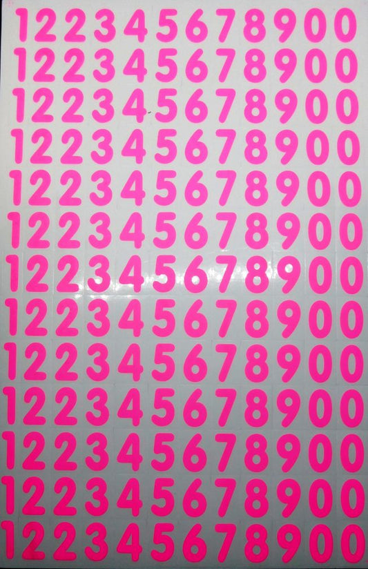 Zahlen Nummern 123 pink 17 mm hoch Aufkleber Sticker für Büro Ordner Kinder Basteln Kindergarten Geburtstag 1 Bogen 338