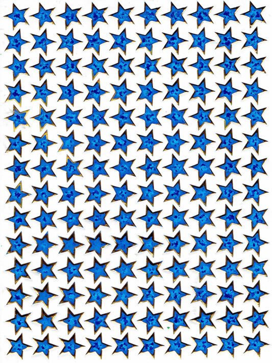 Étoile bleu autocollant autocollant métallisé effet scintillant pour enfants artisanat maternelle anniversaire 1 feuille 338