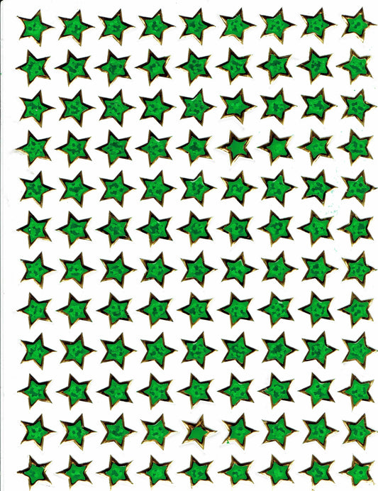 Sterne Stern grün Aufkleber Sticker metallic Glitzer Effekt für Kinder Basteln Kindergarten Geburtstag 1 Bogen 340