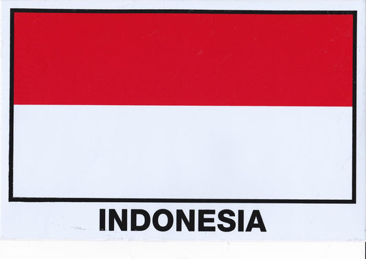 Flagge: Indonesien Aufkleber Sticker Motorrad Roller Skateboard Auto Tuning selbstklebend 341