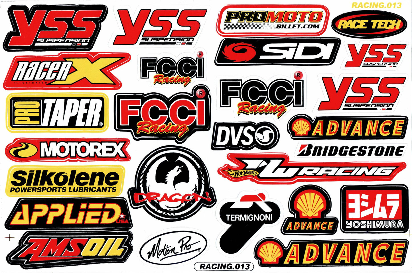 Sponsor Sponsoren Logo Aufkleber Sticker Motorrad Roller Skateboard Auto Tuning Modellbau selbstklebend 351