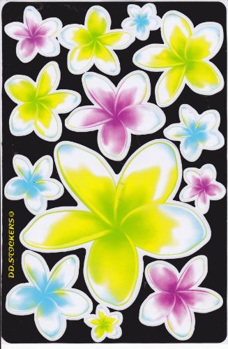 Orchidées Hibiscus Fleurs Plantes Autocollants pour Enfants Artisanat Maternelle Anniversaire 1 feuille 353