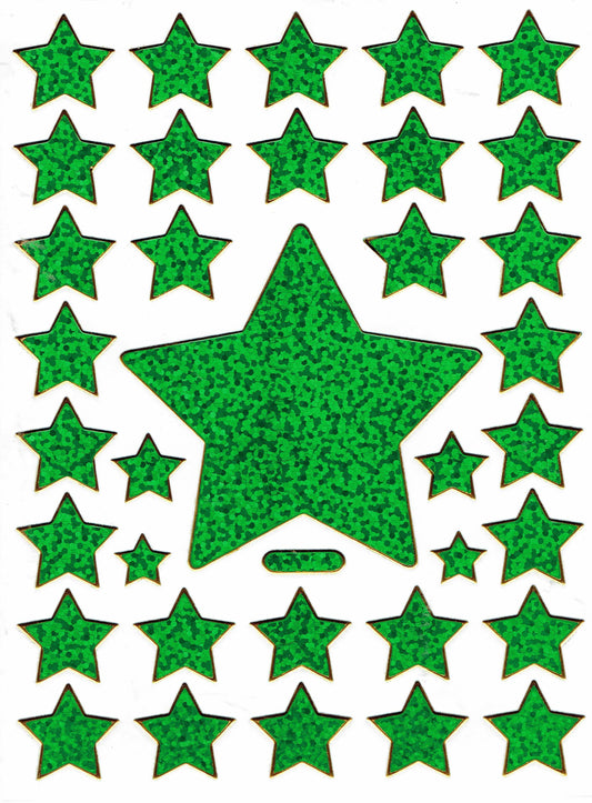 Étoile étoile vert autocollant autocollant métallisé effet scintillant pour enfants artisanat maternelle anniversaire 1 feuille 366