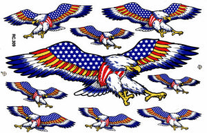 USA eagle head swing wings sticker motorcycle scooter skateboard car tuning model building self-adhesive 366