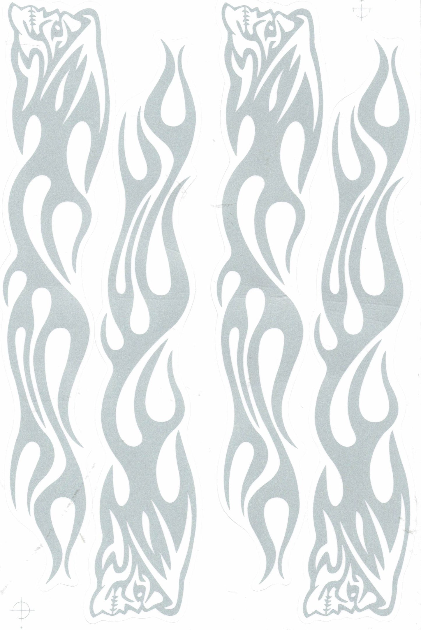 Skull flames fire gray sticker motorcycle scooter skateboard car tuning model building self-adhesive 366