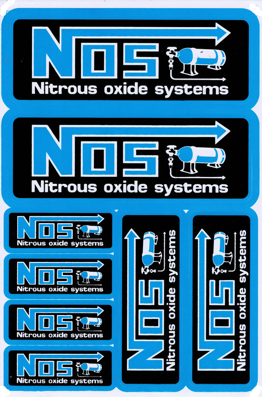 NOS NOS bleu logo autocollant moto scooter planche à roulettes voiture tuning modèle bâtiment auto-adhésif 369