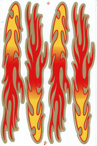Flames fire orange sticker motorcycle scooter skateboard car tuning model making self-adhesive 373