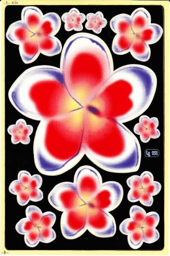 Orchideen Hibiskus Blumen Pflanzen Aufkleber Sticker für Kinder Basteln Kindergarten Geburtstag 1 Bogen 374