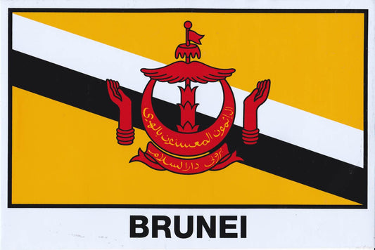 Drapeau : Brunei autocollant moto scooter skateboard voiture tuning auto-adhésif 377