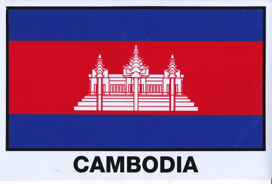 Flagge: Kambodscha Aufkleber Sticker Motorrad Roller Skateboard Auto Tuning selbstklebend 383