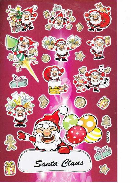 Weihnachten Schneemann Nikolaus Aufkleber Sticker für Kinder Basteln Kindergarten Geburtstag 1 Bogen 397