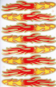 Flames fire orange sticker motorcycle scooter skateboard car tuning model building self-adhesive 040