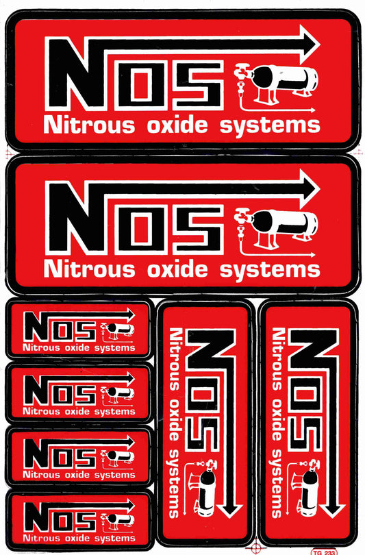 NOS N.O.S. rot Aufkleber Sticker Motorrad Roller Skateboard Auto Tuning selbstklebend 403