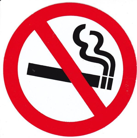 Forbidden "smoking cigarettes" round sticker sticker self-adhesive 406