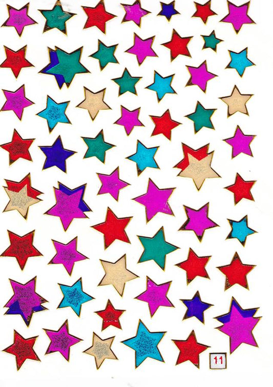 Stars star colorful stickers stickers metallic glitter effect for children crafts kindergarten birthday 1 sheet 415