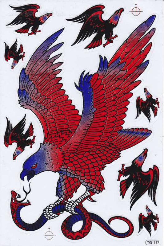 Eagle head swinging wings sticker motorcycle scooter skateboard car tuning model building self-adhesive 418