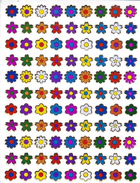 Sunflowers, flowers, flowers, colorful stickers, metallic glitter effect, children's crafts, kindergarten, 1 sheet 419