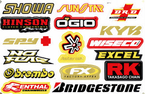 Sponsor Sponsoren Logo Aufkleber Sticker Motorrad Roller Skateboard Auto Tuning Modellbau selbstklebend 435