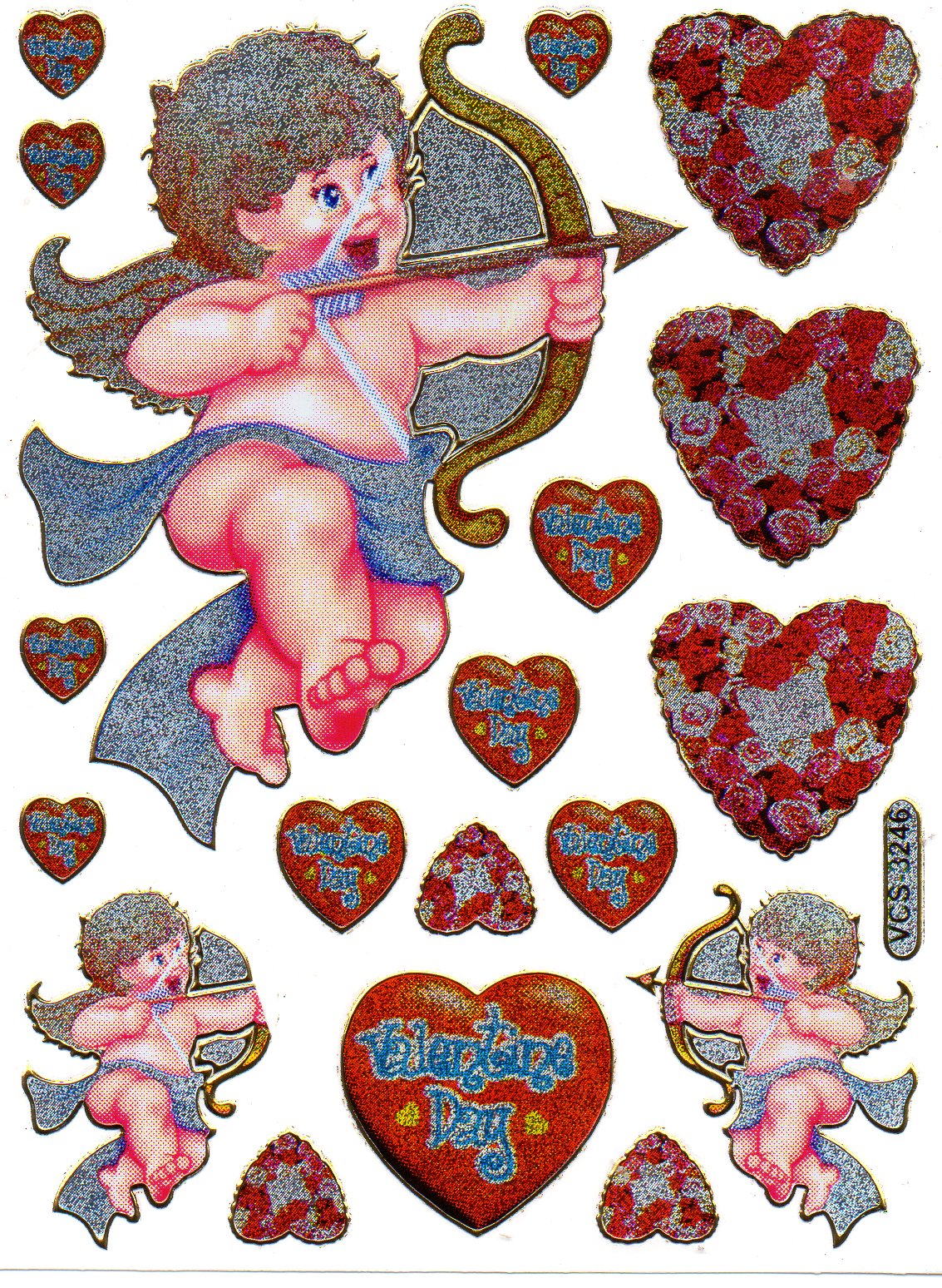 Herz Herzen bunt Liebe Aufkleber Sticker metallic Glitzer Effekt für Kinder Basteln Kindergarten Geburtstag 1 Bogen 436