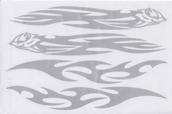 Flames fire gray sticker motorcycle scooter skateboard car tuning model building self-adhesive 439