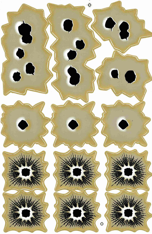 Bullet holes gold sticker motorcycle scooter skateboard car tuning self-adhesive 515