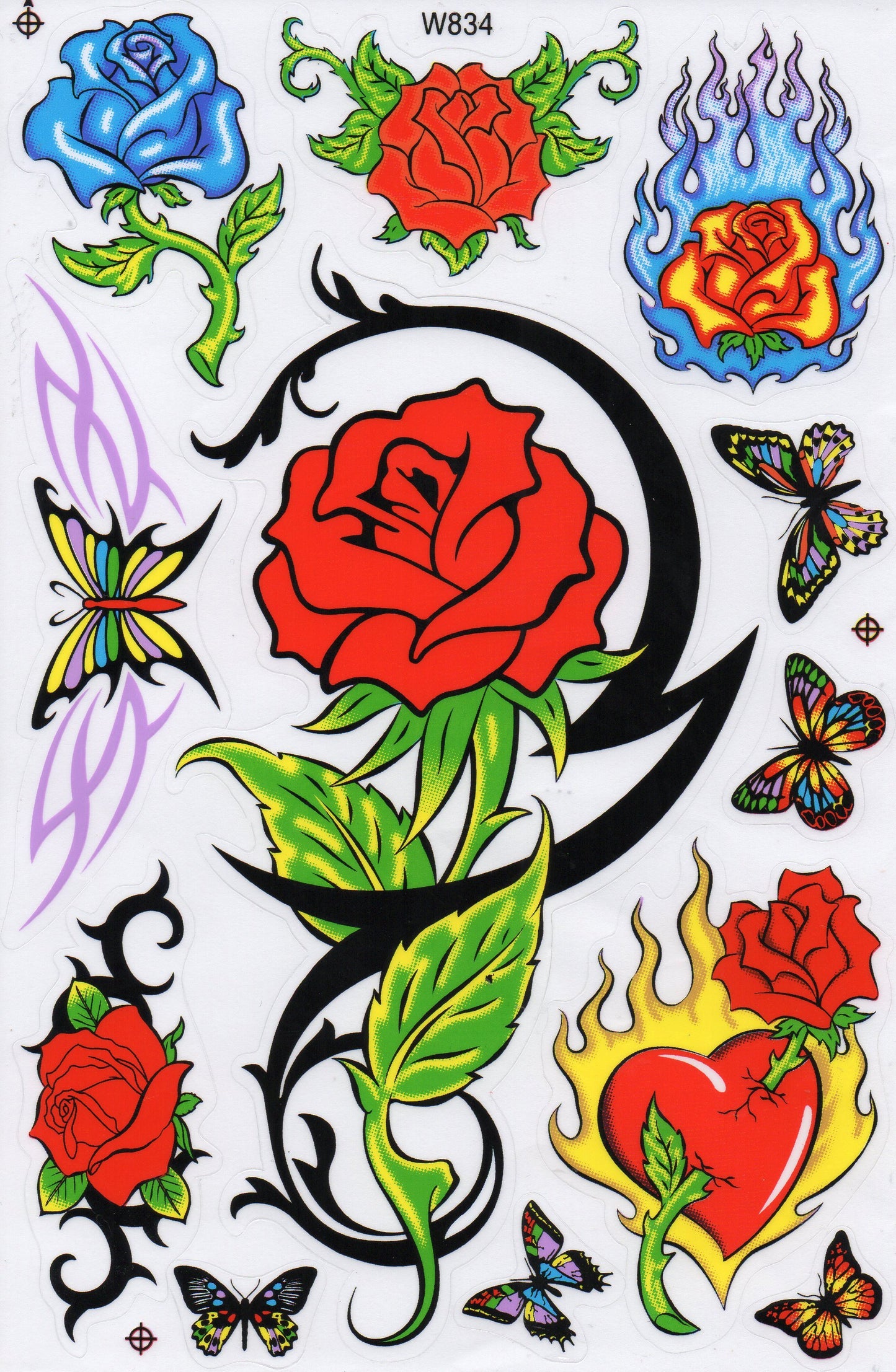 Rosen Rose Blumen Pflanzen Aufkleber Sticker für Kinder Basteln Kindergarten Geburtstag 1 Bogen 446