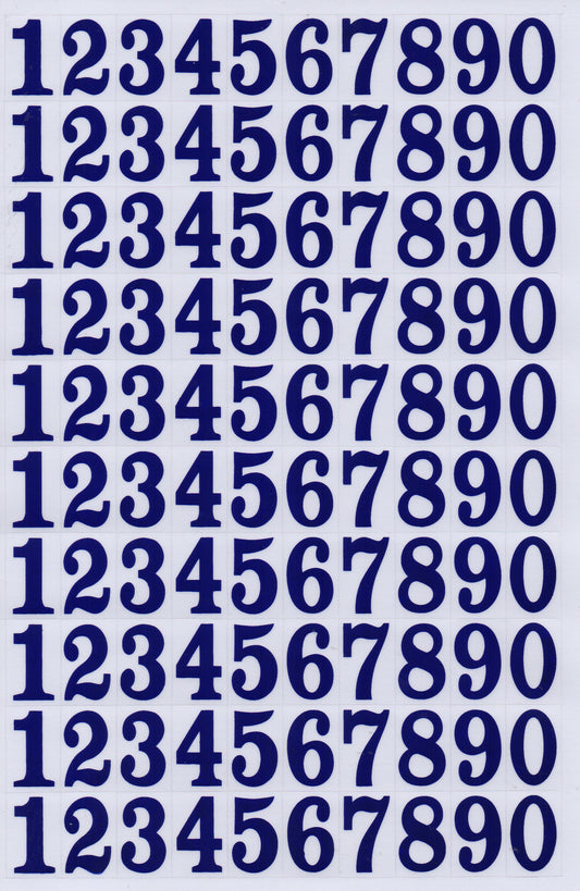 Zahlen Nummern 123 blau 18 mm hoch Aufkleber Sticker für Büro Ordner Kinder Basteln Kindergarten Geburtstag 1 Bogen 447