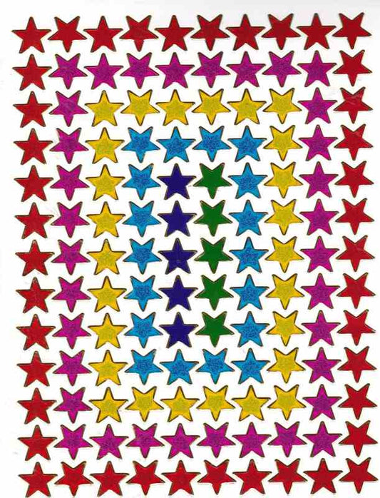 Star star colorful sticker sticker metallic glitter effect for children craft kindergarten birthday 1 sheet 453