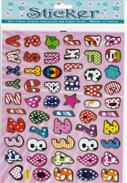 Numbers numbers colorful stickers for children crafts kindergarten birthday 1 sheet 455
