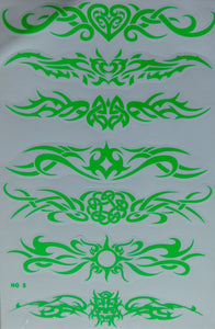 Flames fire green sticker motorcycle scooter skateboard car tuning model construction self-adhesive 458