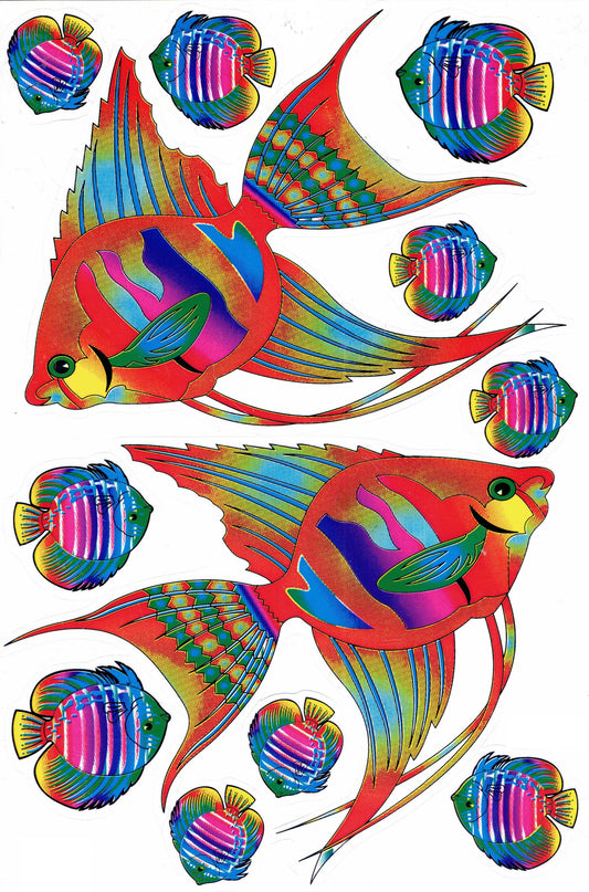 Fische Meer Aquarium Fisch Tiere Aufkleber Sticker für Kinder Basteln Kindergarten Geburtstag 1 Bogen 465