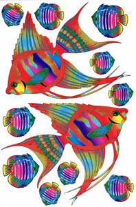 Fish sea aquarium fish animals stickers for children crafts kindergarten birthday 1 sheet 465