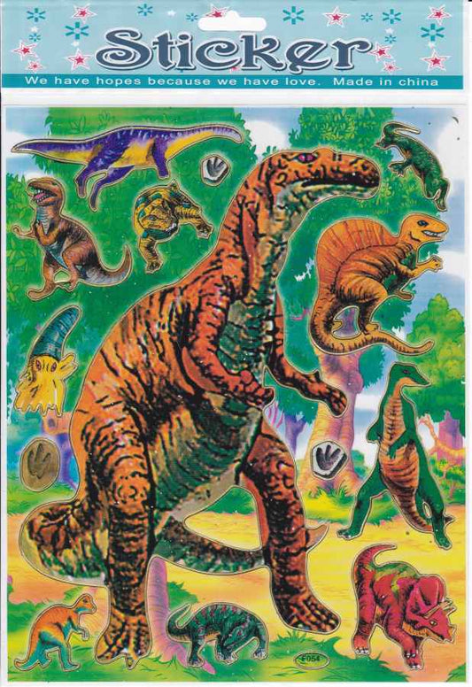 Dinosaurier Dino Jurassic T-Rex Raptor Saurier bunt Aufkleber Sticker für Kinder Basteln Kindergarten Geburtstag 1 Bogen 471