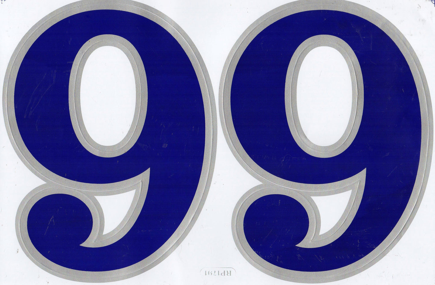 Large number 6 / 9 blue 165 mm high sticker motorcycle scooter skateboard car tuning model building self-adhesive 478