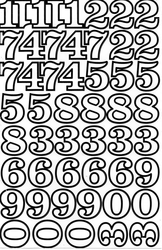 Zahlen Nummern 123 weiss 30 mm hoch Aufkleber Sticker für Büro Ordner Kinder Basteln Kindergarten Geburtstag 1 Bogen 489
