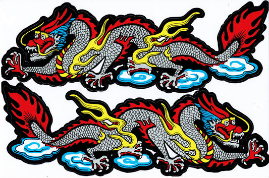 Dragon serpent gris autocollant moto scooter skateboard voiture tuning autocollant 491