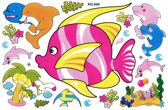 Fische Meer Aquarium Fisch Tiere Aufkleber Sticker für Kinder Basteln Kindergarten Geburtstag 1 Bogen 493