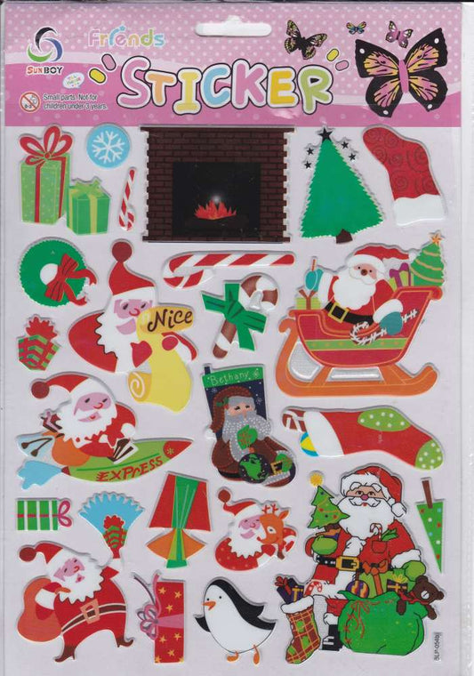 3D Christmas Santa Claus Christ Child Sticker for Children Crafts Kindergarten Birthday 1 sheet 495
