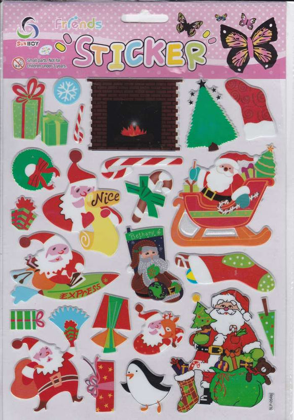 3D Weihnachten Nikolaus Christkind Aufkleber Sticker für Kinder Basteln Kindergarten Geburtstag 1 Bogen 495
