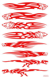 Flames fire red sticker motorcycle scooter skateboard car tuning model construction self-adhesive 495