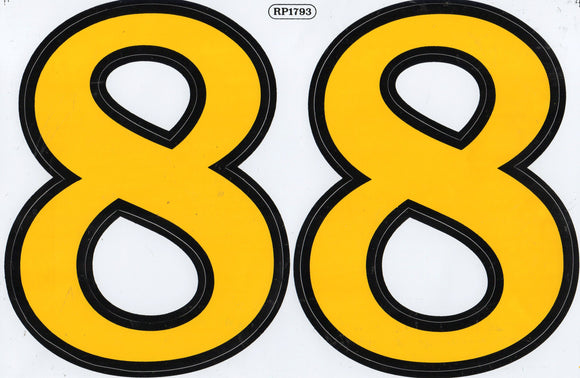 Large number 5 yellow 165 mm high sticker motorcycle scooter skateboard car tuning model building self-adhesive 502