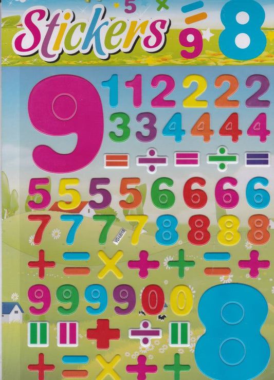 3D Nummer Zahlen bunt Aufkleber Sticker für Kinder Basteln Kindergarten Geburtstag 1 Bogen 505