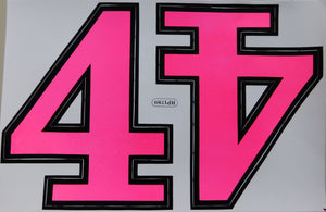 Large number 4 pink 165 mm high sticker motorcycle scooter skateboard car tuning model building self-adhesive 511