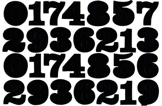 Numbers Numbers 123 Black 38 mm High Sticker for Office Folders Children Crafts Kindergarten Birthday 1 Sheet 517