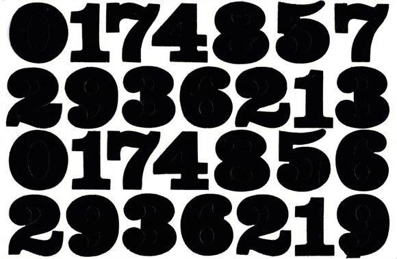Zahlen Nummern 123 schwarz 38 mm hoch Aufkleber Sticker für Büro Ordner Kinder Basteln Kindergarten Geburtstag 1 Bogen 517