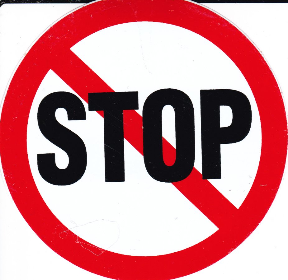 Forbidden "Stop halt" round sticker sticker self-adhesive 526