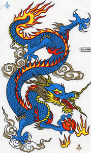 Dragon snake blue sticker motorcycle scooter skateboard car tuning self-adhesive 529